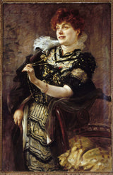 paul-emile-chabas-1896-portret-of-daniel-lesueur-jeanne-loiseau-od-1860-do-1921-zvana-žena-pisma-umetnost-print-fine-art-reproduction-wall-art