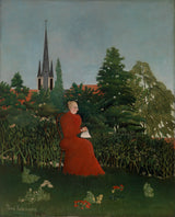 Henri-Rousseau-portrett-of-a-kvinne-in-a-landskapet portrett-of-a-kvinne-in-a-landskapet-art-print-fine-art-gjengivelse-vegg-art-id-arkuzndus