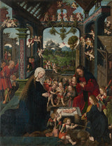 jacob-cornelisz-van-oostsanen-1520-обожување-на-христот-дете-уметност-печатење-фина уметност-репродукција-ѕид-уметност-id-arkxncugg