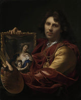 adriaen-van-der-werff-1699-selfportret-met-die-portret-van-sy-vrou-margaretha-kunsdruk-fynkuns-reproduksie-muurkuns-id-arlh8e4v1