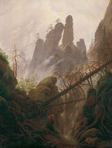цаспар-давид-фриедрицх-1823-стеновит-пејзаж-у-саксонској-швајцарској-уметност-штампа-ликовна-репродукција-зид-арт-арт-ид-арм6кнз2и