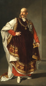 埃德蒙·波尔兹-1893-皇帝弗朗茨·约瑟夫一世穿着金羊毛艺术印刷品精美艺术复制品墙壁艺术 ID 的长袍- ARMUICLB
