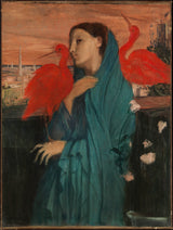 エドガー・ドガ-1860-トキを持つ若い女性-アートプリント-ファインアート-複製-ウォールアート-id-arnvf0x2r