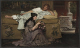 劳伦斯·阿尔玛·塔德玛（Lawrence Alma-Tadema）1867年，格劳科斯和尼亚迪亚的艺术印刷精美的艺术复制品墙艺术ID arolnh15k