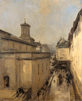 antoine-vollon-1860-gezicht-van-de-kerk-van-notre-dame-de-lorette-en-de-rue-art-print-fine-art-reproductie-muurkunst-id-arotzzwer
