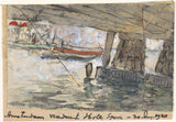 阿道夫·勒·孔德1920面对在阿姆斯特丹的铁路桥下的艺术印刷精美的艺术复制品墙艺术ID arpmzc03f