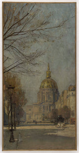 亨利·祖贝尔 1889 年巴黎市政厅楼梯草图巴黎荣军院艺术印刷美术复制墙艺术