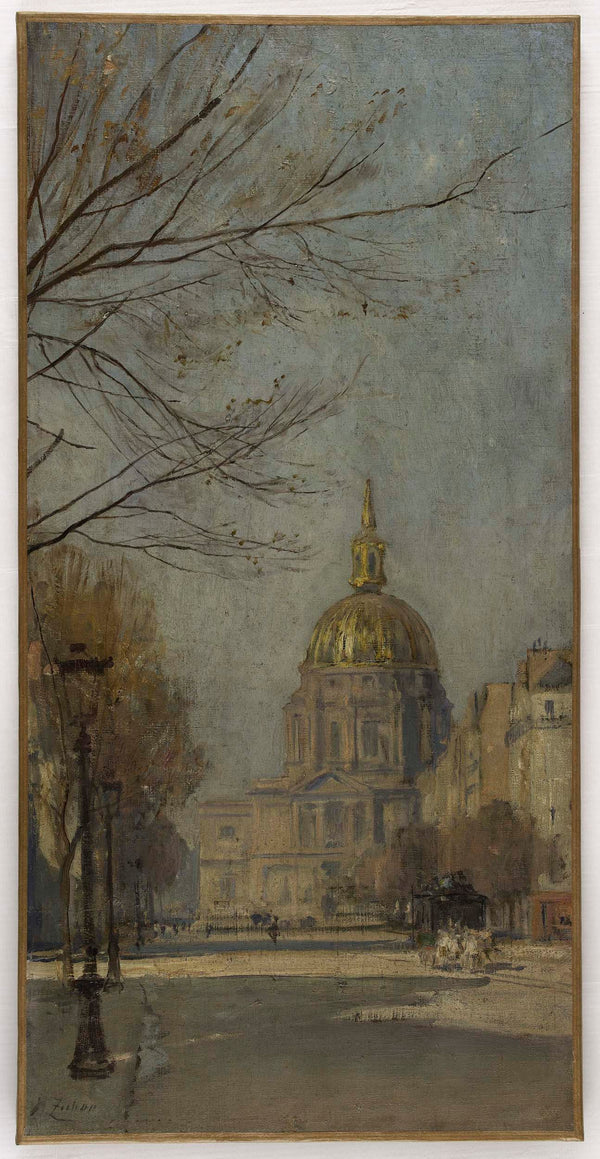 henri-zuber-1889-sketch-for-the-stairs-of-city-halls-festival-paris-boulevard-des-invalides-art-print-fine-art-reproduction-wall-art