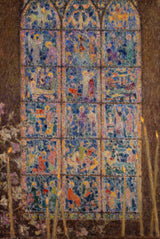 亨利·勒·西达纳（Henri-le-Sidaner）彩色玻璃图艺术打印精美的艺术复制品墙上的艺术