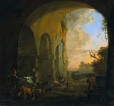 jan-asselijn-1640-drywers-met-beeste-onder-'n-boog-van-die-colosseum-in-rome-kunsdruk-fynkuns-reproduksie-muurkuns-id-arsfbjhyz