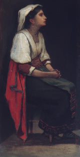 威廉-莫里斯-亨特-1867-意大利女孩藝術印刷精美藝術複製品牆藝術 id-aru58o6kx