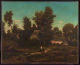 亨利约瑟夫哈皮尼风景与小屋艺术印刷精美艺术复制墙艺术