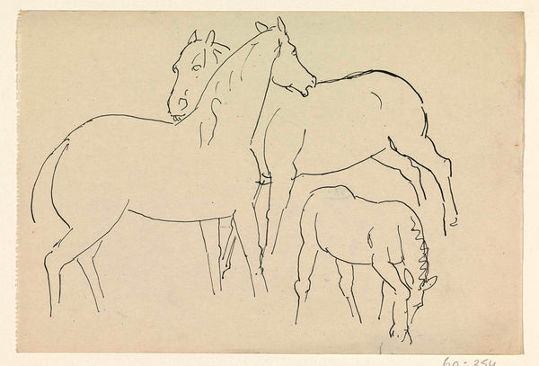 leo-gestel-1891-sketch-journal-with-three-studies-of-horses-art-print-fine-art-reproduction-wall-art-id-arw53a3ss