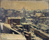 约瑟夫·勒·潘·德·利尼1898年，蒙马特在新跑道上的雪地上打印艺术细腻的艺术复制品墙上的艺术