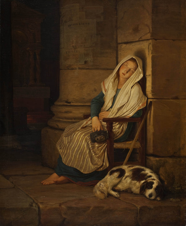 philipp-von-foltz-1836-sleeping-italian-beggar-girl-in-a-roman-church-art-print-fine-art-reproduction-wall-art-id-arx6j9ma6