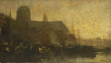雅各布-馬里斯-1880-船舶在多德雷赫特港-藝術印刷品-精美藝術-複製品-牆藝術-id-arxdub997