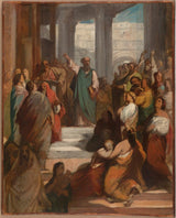 ჟან-ფრანსუა-ბრემუნდ-1843-ესკიზი-სენტ-ჟაკ-სენტ-ჟაკ-სენტ-კრისტოფ-დე-ლა-ვილეტი-სენტ-პოლ-ეფესოში-ხელოვნების-ბეჭდვით-სახვითი-ხელოვნების-რეპროდუქცია-ეკლესიისთვის კედლის ხელოვნება