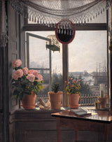Мартинус-rorbye-1825-изглед-от-на-художници-прозорец-арт-печат-фино арт-репродукция стена-арт-ID-aryful87u