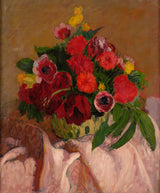 roderic-oconor-1916-zmiešané-kvety-na-ružovej-látke-umelecká potlač-výtvarná-umelecká reprodukcia-nástenné-umenie-id-aryquh7wd