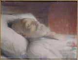 Desire-Francois-Laugee-1885-Victor-Hugo-on-his-Deathbed-Art-Print-Fine-Art-Reproduktion-Wandkunst