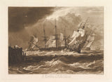 约瑟夫·马洛德·威廉·特纳1808船在微风的解放者studiorum部分II板10中的艺术打印精细艺术复制墙艺术ID as3vuw739