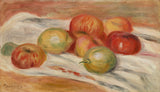 pierre-auguste-renoir-1910-äpplen-och-citroner-var-tyg-äpplen-och-citroner-på-ett-bord-konsttryck-konst-reproduktion-väggkonst-id-as441iozr