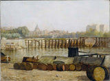 edouard-zawiski-1901-vista-do-cais-de-ile-saint-louis-efeito-manhã-arte-impressão-de-fine-art-reprodução-arte de parede