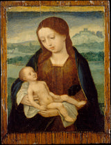 master-of-the-female-half-lengths-1525-virgin-and-child-art-print-fine-art-reproduktion-wall-art-id-as64xemc1