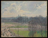 camille-pissarro-1899-the-garden-of-the-tuileries-on-a-winter-evening-art-print-fine-art-reproducción-wall-art-id-as6dcns40