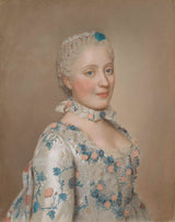 吉恩·艾蒂安·里奥塔德1749年-玛丽·约瑟夫-萨克森的肖像-1731-1767年-达芬妮艺术印刷精细艺术复制品墙艺术ID AS70WCSAK