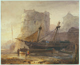 wijnand-nuijen-1836-法國港口低潮時的船舶藝術印刷精美藝術複製品牆壁藝術 id-as7m442sx