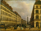 giuseppe-canella-1829-die-rue-de-castiglione-kuns-druk-fyn-kuns-reproduksie-muurkuns