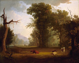 george-caleb-bingham-1846-landskab-med-kvæg-kunsttryk-fin-kunst-reproduktion-vægkunst-id-as96et10w