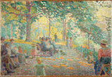 ludovic-oru-1919-pärastlõuna-pargis-montsouris-kunst-print-kaunid-kunst-reproduktsioon-seinakunst