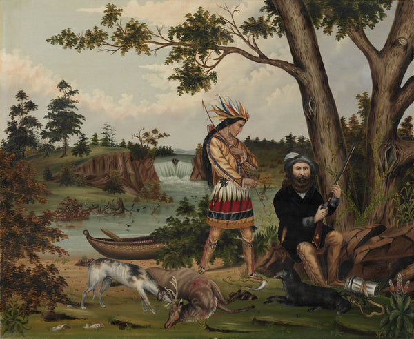 c-l-woodhouse-1869-hunter-and-indian-guide-art-print-fine-art-reproduction-wall-art-id-as9lg2eq6
