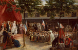 jules-laure-1841-la-duchesse-d-orléans-et-le-comte-de-paris-visitant-un-restaurant-parisien-asile-impression-d'art-reproduction-d'art-mur-art