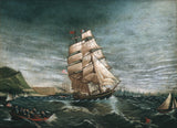 अज्ञात-कलाकार-1890-जहाज-इन-न्यूयॉर्क-बंदरगाह-कला-प्रिंट-ललित-कला-पुनरुत्पादन-दीवार-कला-आईडी-asawt971z