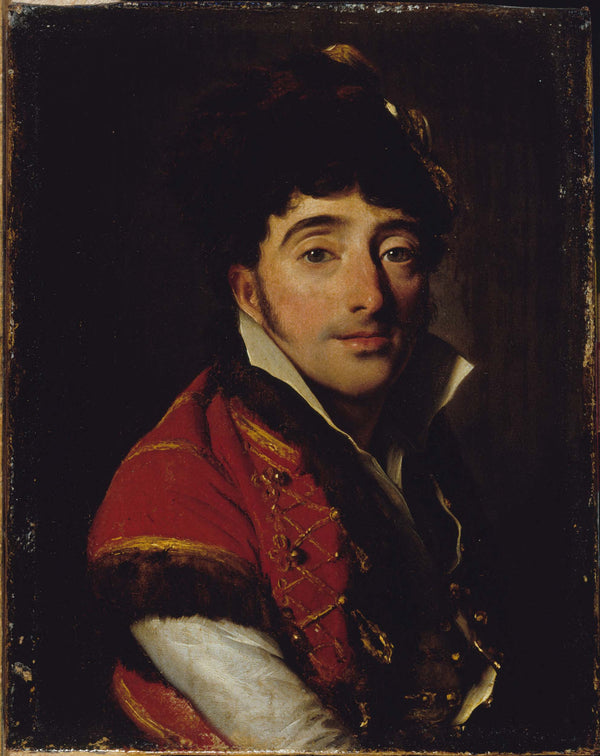 louis-leopold-boilly-1800-portrait-of-an-actor-red-jacket-lined-with-fur-art-print-fine-art-reproduction-wall-art