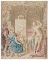 pieter-isaacsz-1579-apelles-descreve-campaspe-art-print-fine-art-reprodução-wall-art-id-asbdo90fk