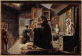 achille-deveria-1838-the-tư thế của mô hình-nghệ thuật-in-mỹ thuật-tái sản xuất-tường-nghệ thuật