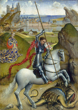 羅吉爾-范德韋登-1435-聖喬治和龍-藝術印刷-美術複製品-牆藝術-id-asc5c2xju