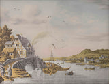 јонас-зеунер-1770-куће-дуж-а-река-уметност-штампа-фине-уметности-репродукција-зидна-уметност-ид-асцхсој7н
