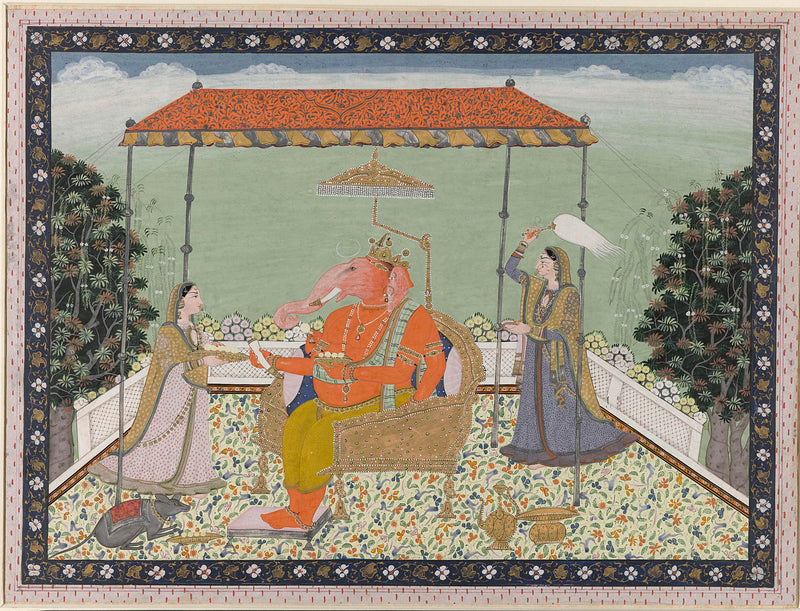 unknown-1775-god-ganesa-ganapati-with-elephant-trunk-with-two-art-print-fine-art-reproduction-wall-art-id-asdkg68s5