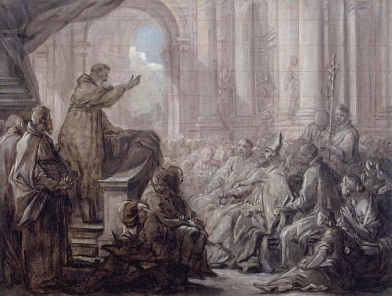 carle-vanloo-1755-the-preaching-of-st-augustine-before-valere-sketch-for-the-painting-of-the-choir-of-the-church-of-our-lady-of-victories-art-print-fine-art-reproduction-wall-art