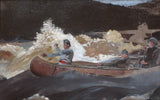 winslow-homer-1905-shooting-the-rapids-saguenay-river-art-print-fine-art-reproductie-wall-art-id-asfj241i7