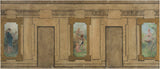 ernest-jean-delahaye-1884-esboço-para-prefeito-de-courbevoie-as-idades-da-vida-a-infância-da-juventude-a-arte-jovem-imprimir-belas-artes-reprodução-arte de parede