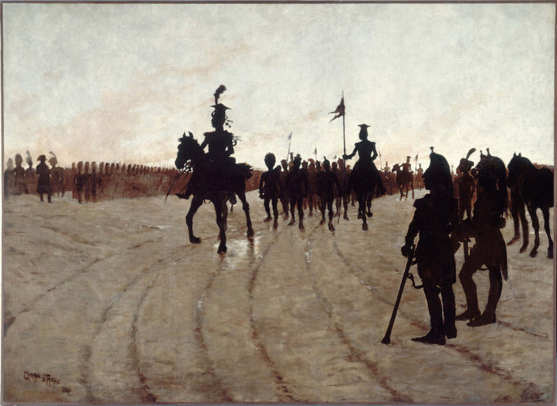 caran-d-ache-1889-the-epic-scene-shadows-of-the-theater-black-cat-art-print-fine-art-reproduction-wall-art