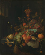 abraham-mignon-1660-martwa natura-z-owocami-i-zlewką-na-kogucie-sztuka-stóp-druk-reprodukcja-dzieł-sztuki-ściennej-id-asi9oipkj