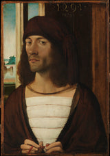 niemiecki-1491-portret-mężczyzny-sztuka-druk-reprodukcja-dzieł sztuki-ścienna-id-asj88exzo
