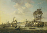 尼古拉斯·鮑爾-1818-阿爾及爾灣的英荷艦隊-備份藝術印刷品美術複製品牆藝術 ID-asjfsmy1j